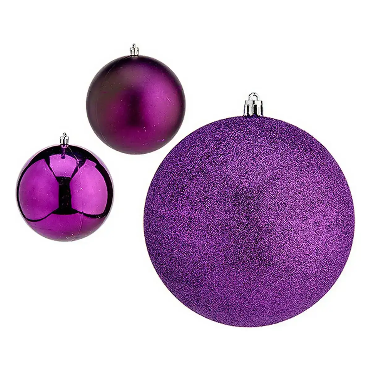 Boules de noel o 12 cm violet plastique_6342. DIAYTAR COTE D'IVOIRE - Votre Escale Shopping incontournable. Explorez notre boutique en ligne et dénichez des trésors qui reflètent la richesse culturelle et la modernité du Côte d'Ivoire.