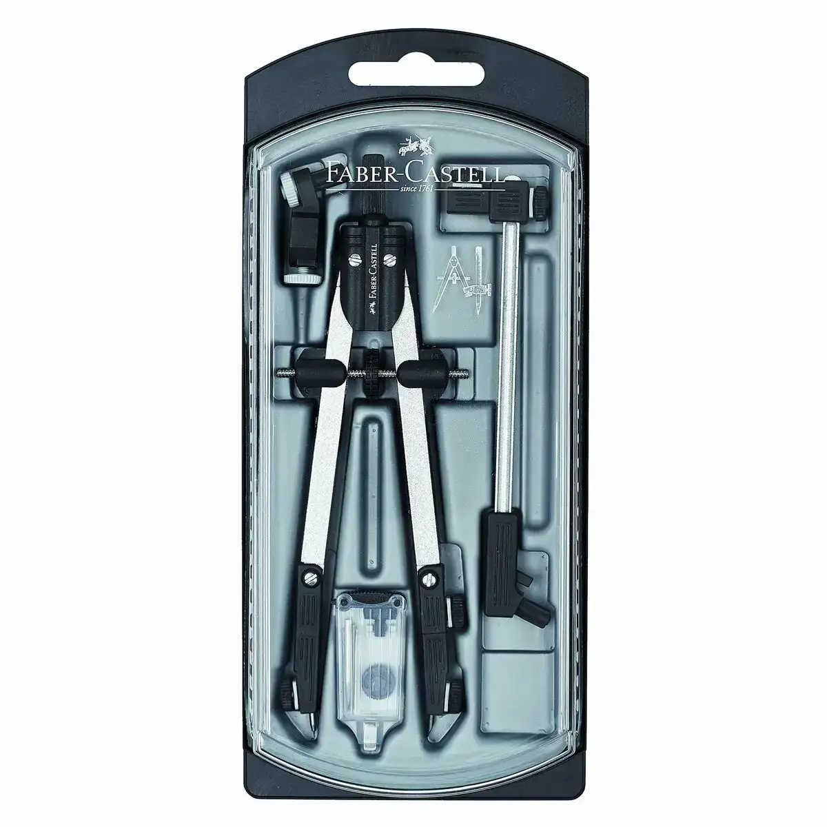 Boussole faber castell argente noir_7545. Entrez dans le Monde Éclectique de DIAYTAR COTE D'IVOIRE. Explorez nos catégories et dénichez des trésors qui reflètent la richesse et l'authenticité du Côte d'Ivoire.