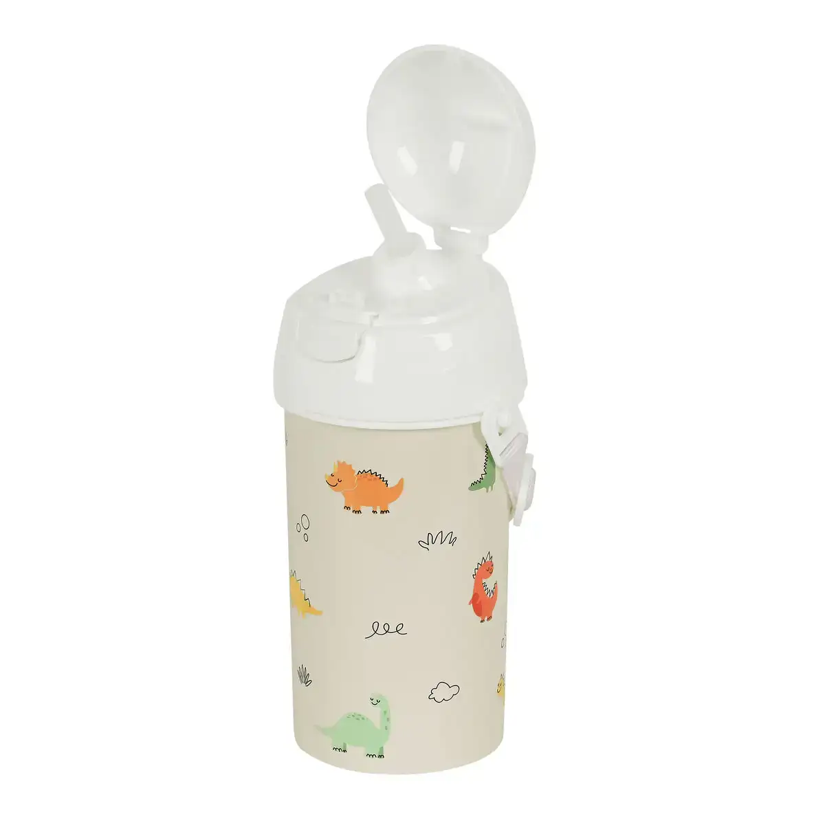 Bouteille avec couvercle et paille safta dinos creme pvc 500 ml_1839. DIAYTAR COTE D'IVOIRE - Votre Source d'Inspiration Shopping. Parcourez nos rayons et trouvez des articles qui vous inspirent, que ce soit pour votre style, votre maison ou votre vie quotidienne.