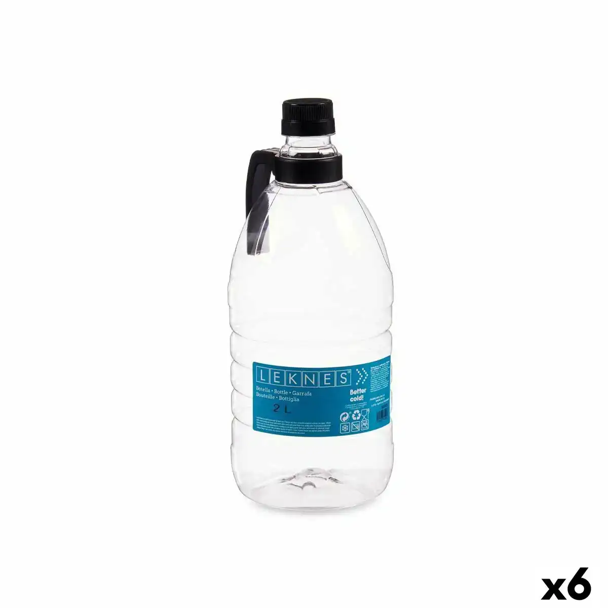 Bouteille avec poignee noir transparent plastique 2 l 11 5 x 28 7 x 11 5 cm 6 unites _1242. DIAYTAR COTE D'IVOIRE - L'Art de Choisir, l'Art de Se Distinquer. Naviguez à travers notre catalogue et choisissez des produits qui ajoutent une note d'élégance à votre style unique.
