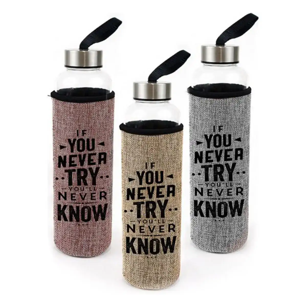 Bouteille d eau bewinner sport verre etui lin 600 ml _1818. DIAYTAR COTE D'IVOIRE - Où Chaque Détail Fait la Différence. Parcourez notre sélection soignée et choisissez des articles qui rehaussent votre quotidien, du fonctionnel à l'esthétique.