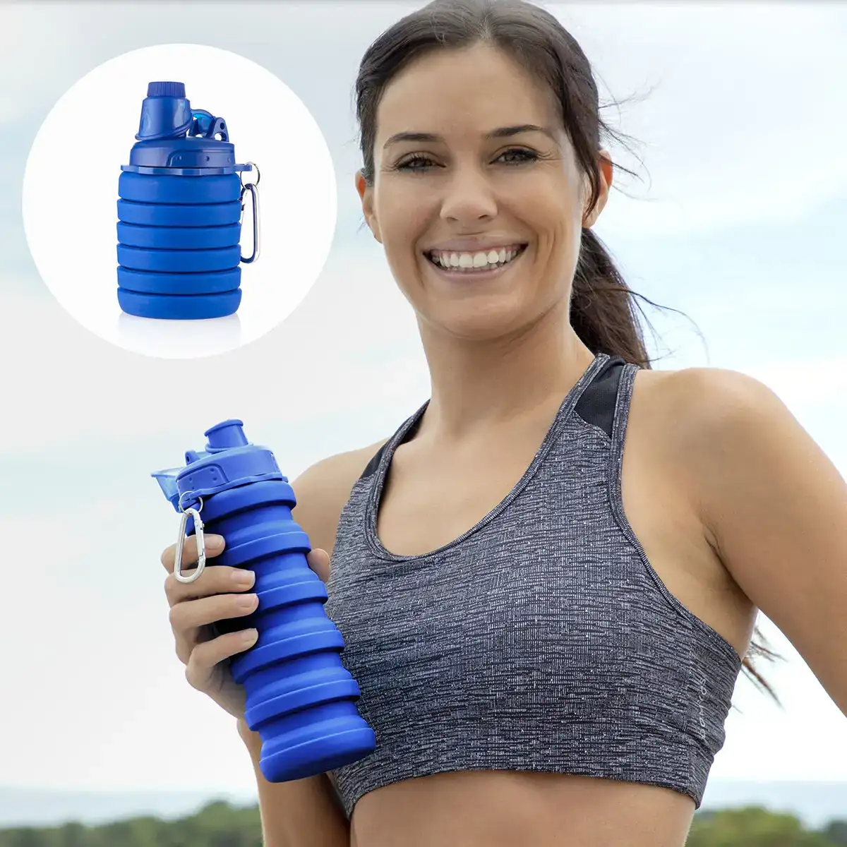 Bouteille pliable en silicone bentle innovagoods_8505. DIAYTAR COTE D'IVOIRE - L'Art du Shopping Distinctif. Naviguez à travers notre gamme soigneusement sélectionnée et choisissez des produits qui définissent votre mode de vie.