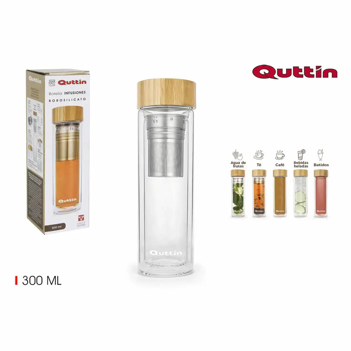 Bouteille quttin verre verre borosilicate 300 ml _4807. Bienvenue chez DIAYTAR COTE D'IVOIRE - Là où les Désirs Prendent Vie. Explorez notre boutique en ligne et laissez-vous séduire par des articles qui font écho à vos aspirations et à votre style unique.