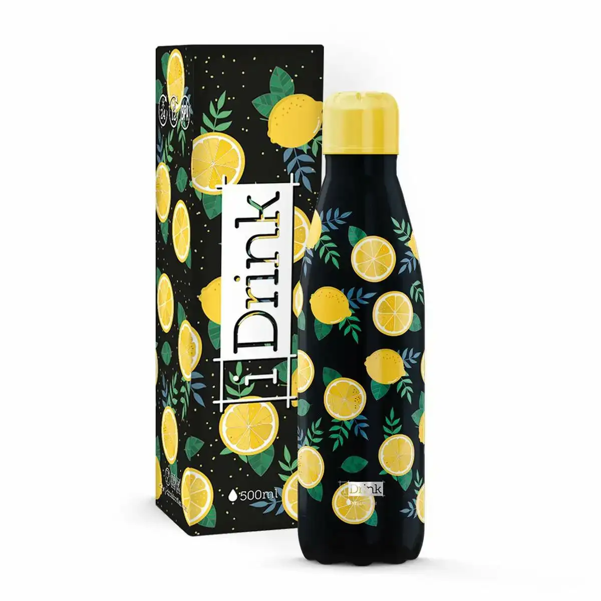 Bouteille thermique itotal noir citron 500 ml_2233. Bienvenue chez DIAYTAR COTE D'IVOIRE - Votre Plateforme Shopping pour Tous. Découvrez un large éventail de produits qui célèbrent la diversité et la beauté du Côte d'Ivoire.