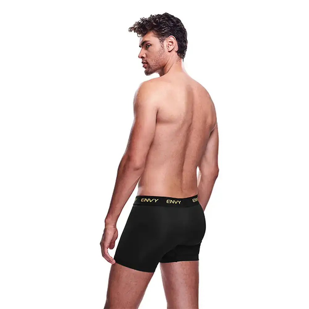 Boxer pour homme long envy noir_1018. DIAYTAR COTE D'IVOIRE - Où Choisir est un Plaisir. Explorez notre boutique en ligne et choisissez parmi des produits de qualité qui satisferont vos besoins et vos goûts.