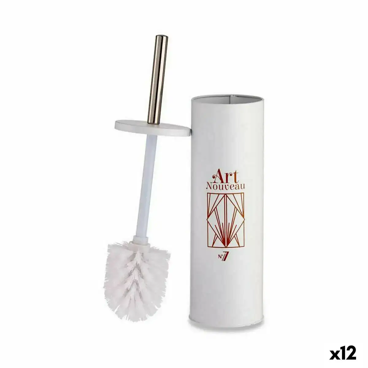 Brosse de salle de wc art nouveau blanc bronze acier plastique 9 5 x 37 5 x 9 5 cm 12 unites _6353. DIAYTAR COTE D'IVOIRE - Votre Destination Shopping de Confiance. Naviguez à travers notre boutique en ligne et profitez d'une sélection soigneusement choisie de produits qui répondent à toutes vos exigences.