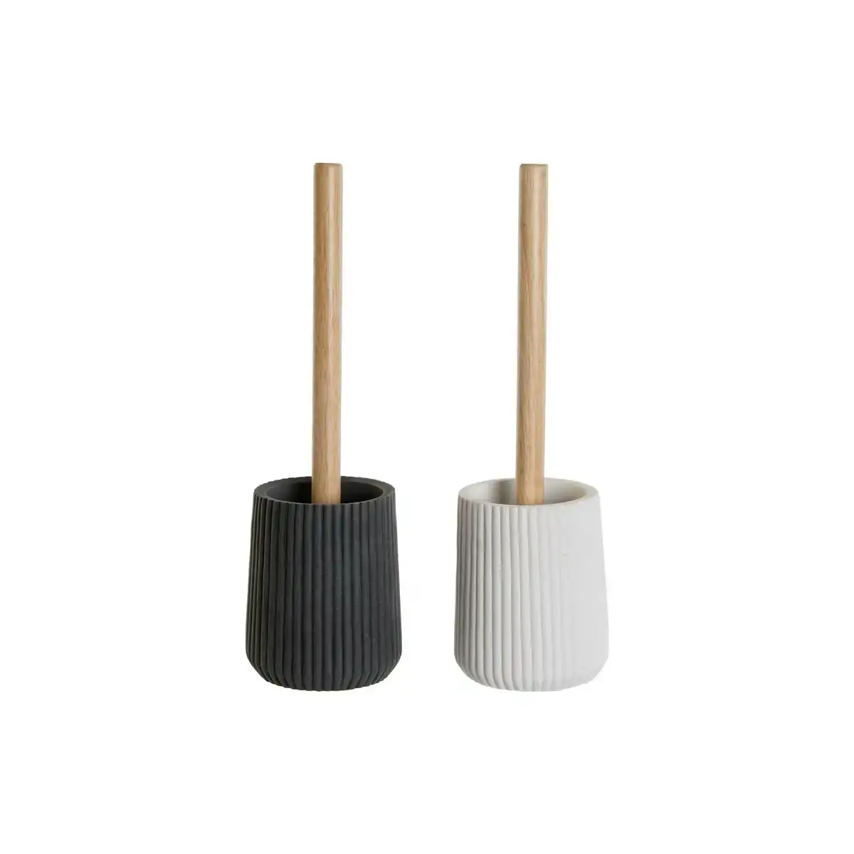 Brosse de salle de wc dkd home decor blanc gris bois resine 10 5 x 10 5 x 37 cm 2 unites _3438. DIAYTAR COTE D'IVOIRE - Votre Source de Découvertes Shopping. Découvrez des trésors dans notre boutique en ligne, allant des articles artisanaux aux innovations modernes.