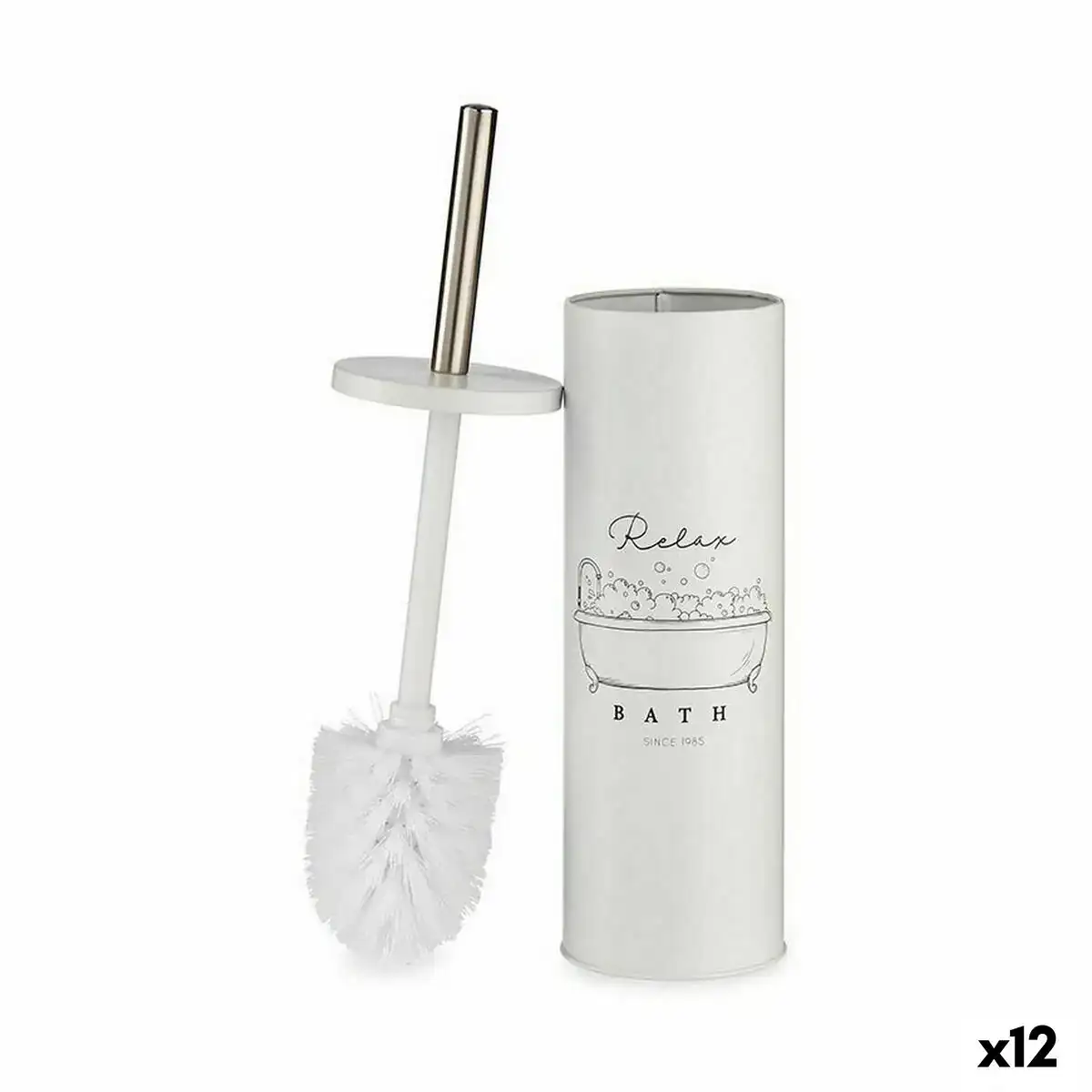 Brosse de salle de wc relax bath blanc noir acier plastique 9 5 x 37 5 x 9 5 cm 12 unites _6121. DIAYTAR COTE D'IVOIRE - Là où Chaque Achat a du Sens. Explorez notre gamme et choisissez des produits qui racontent une histoire, du traditionnel au contemporain.