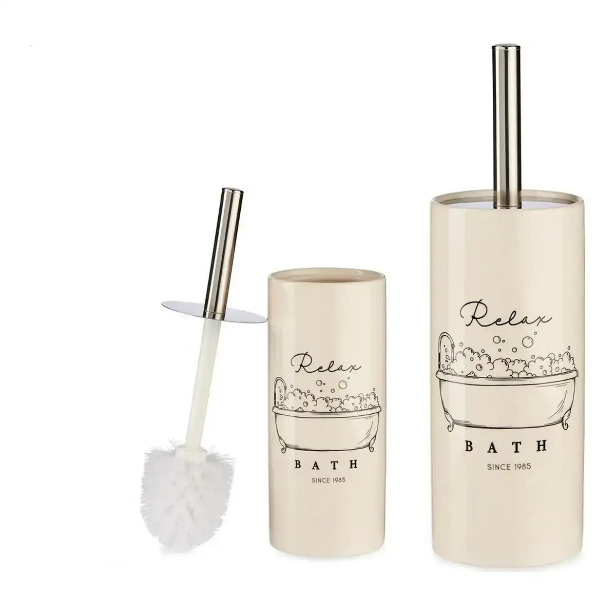 Brosse de salle de wc relax bath ceramique 9 6 x 32 x 9 6 cm _7776. DIAYTAR COTE D'IVOIRE - Votre Destination Shopping Éthique. Parcourez notre gamme et choisissez des articles qui respectent l'environnement et les communautés locales.