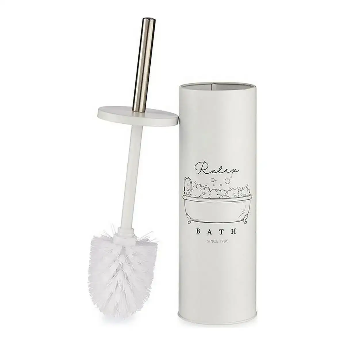Brosse de salle de wc relax bath noir acier blanc plastique 9 5 x 37 5 x 9 5 cm_3808. DIAYTAR COTE D'IVOIRE - L'Art de Choisir, l'Art de Vivre. Explorez notre univers de produits soigneusement sélectionnés pour vous offrir une expérience shopping riche et gratifiante.