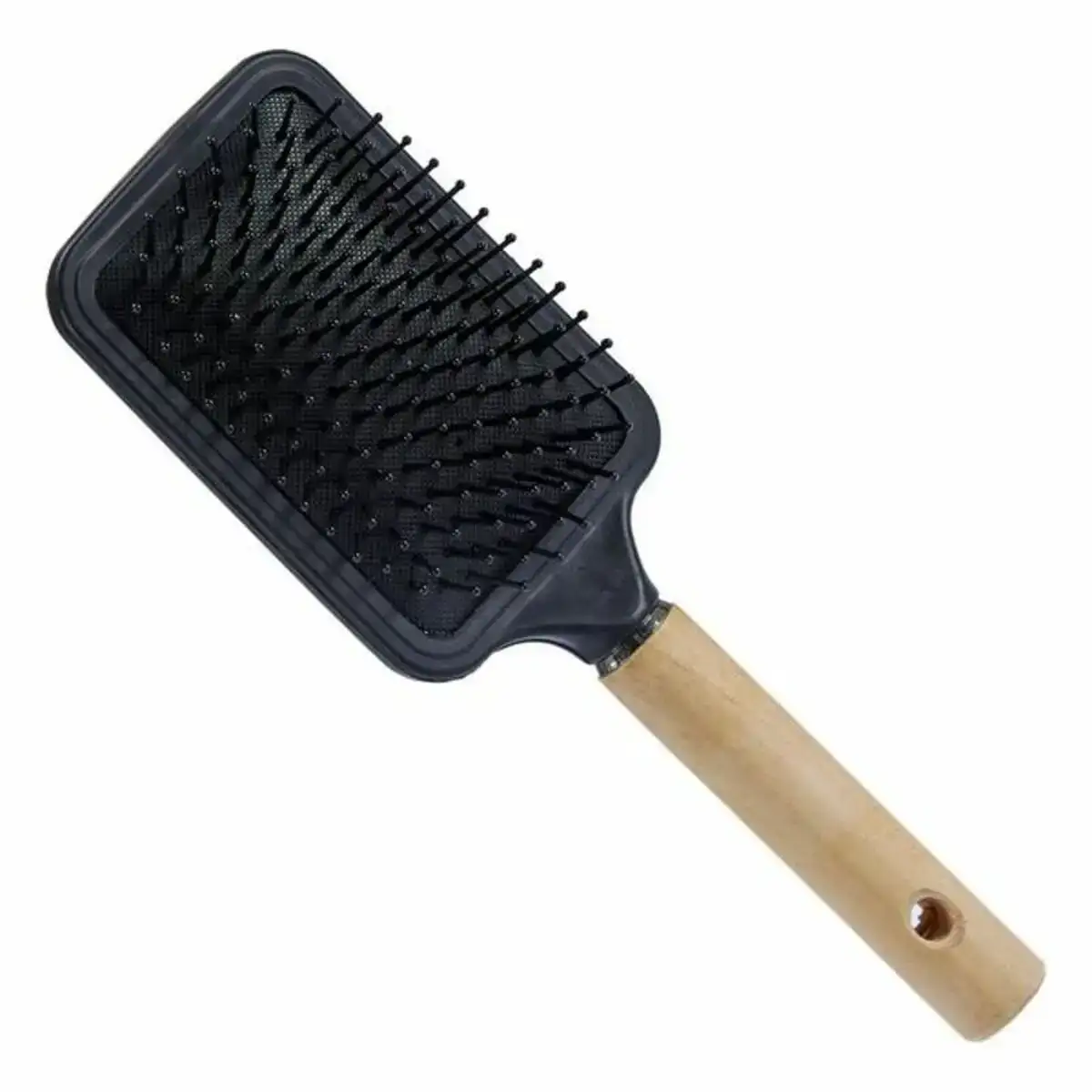 Brosse demelante noir bois marron plastique_2701. DIAYTAR COTE D'IVOIRE - Votre Passage vers la Découverte. Explorez notre boutique en ligne pour trouver des trésors qui vous attendent, du traditionnel à l'avant-garde.