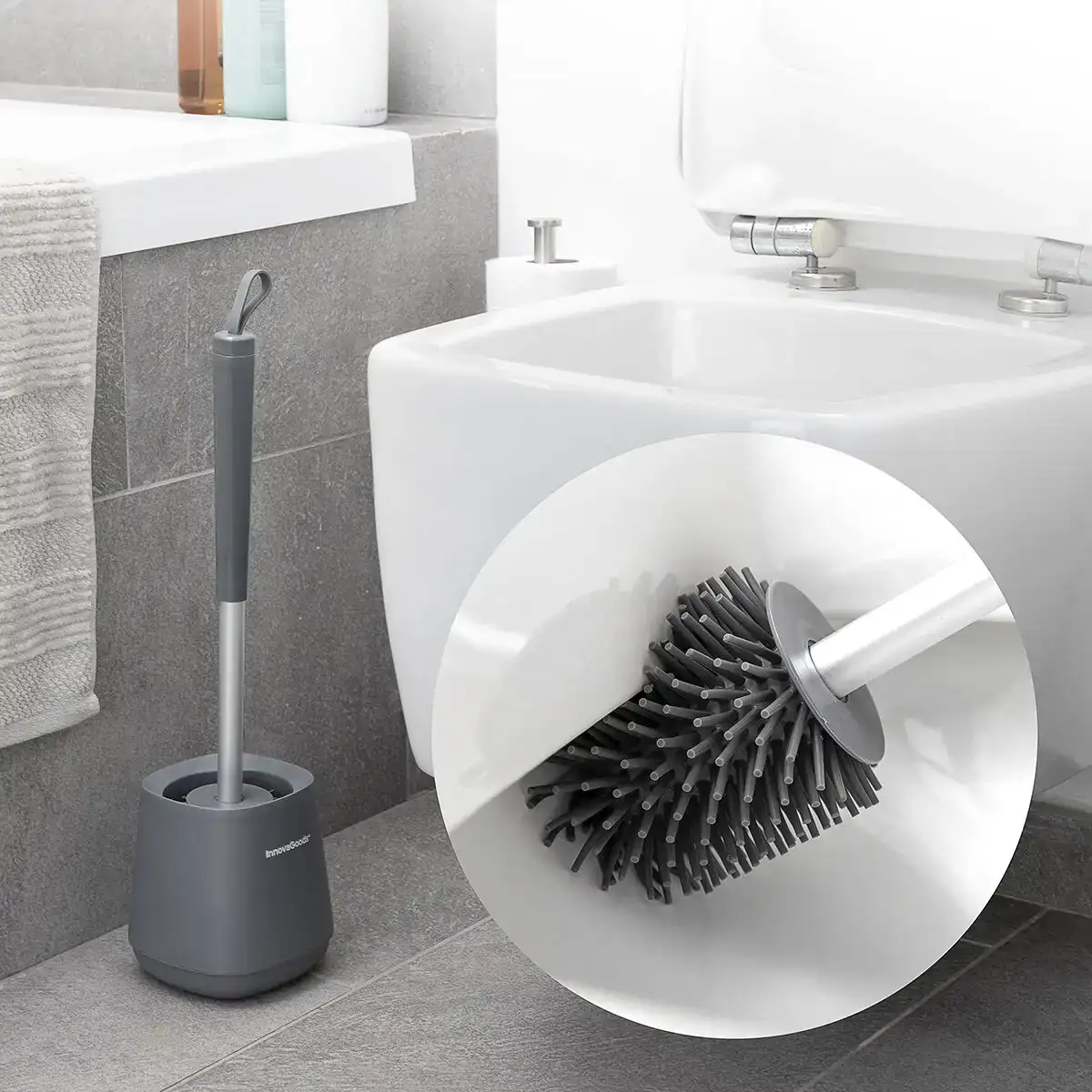 Brosse en caoutchouc pour les toilettes kleanu innovagoods_8106. Bienvenue sur DIAYTAR COTE D'IVOIRE - Votre Source de Trouvailles Uniques. Explorez nos rayons virtuels pour dénicher des trésors que vous ne trouverez nulle part ailleurs, allant des trésors artisanaux aux articles tendance.