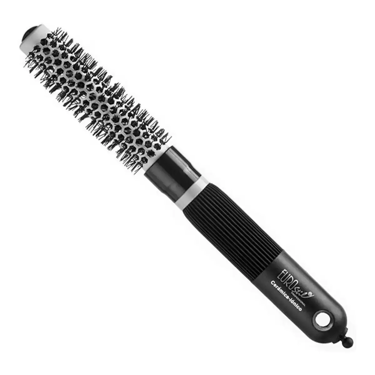 Brosse thermique eurostil noir rond_2472. DIAYTAR COTE D'IVOIRE - Votre Pass vers la Découverte. Explorez notre boutique en ligne et plongez dans un voyage à travers des produits authentiques et contemporains, tous réunis sous un même toit.