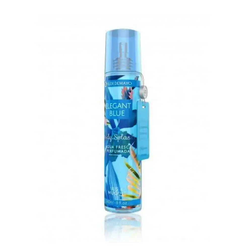 Brumisateur corporel flor de mayo body splash elegant blue 240 ml _8534. DIAYTAR COTE D'IVOIRE - L'Art de Vivre le Shopping Inspiré. Parcourez notre catalogue et choisissez des produits qui reflètent votre passion pour la beauté et l'authenticité.