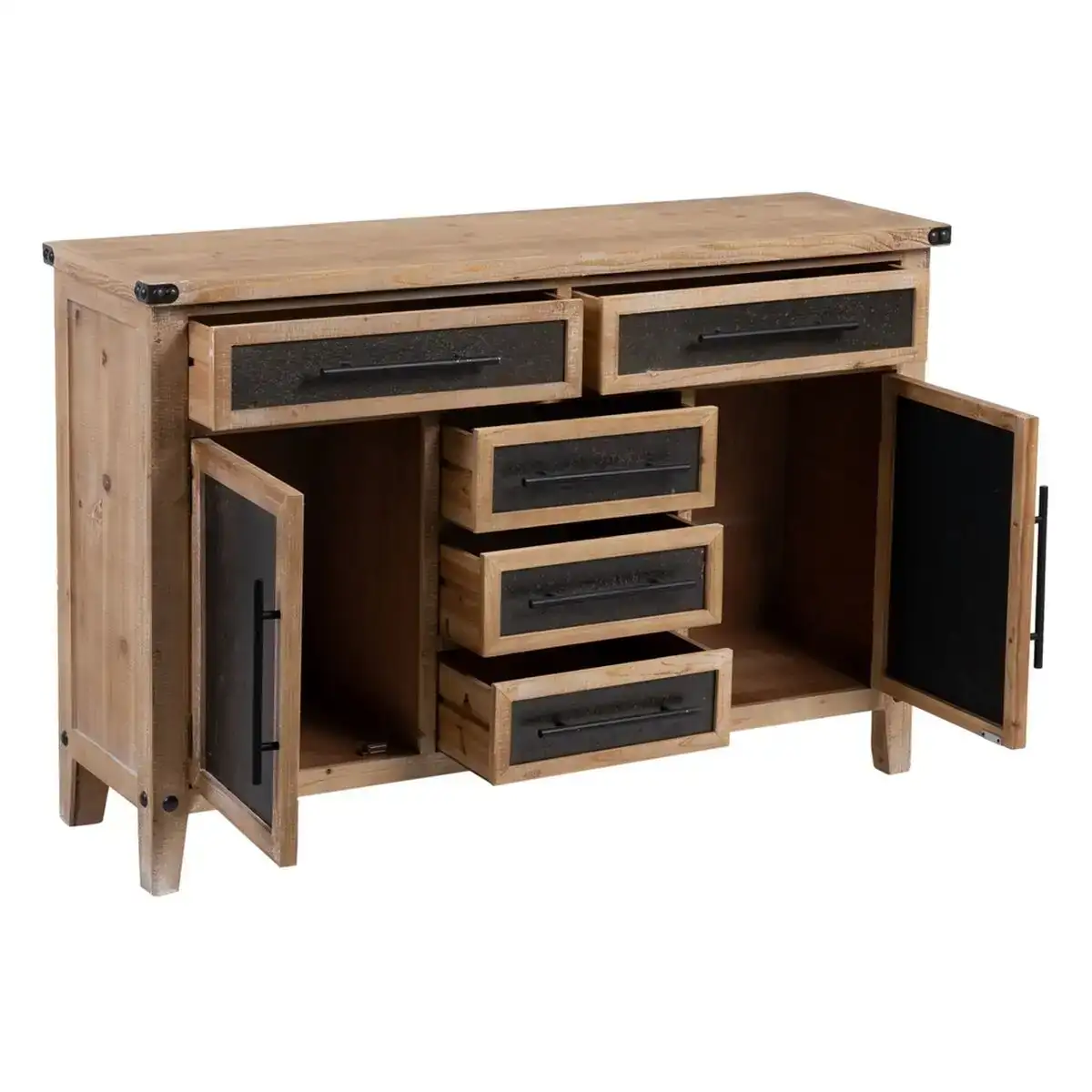 Buffet bois d epicea bois mdf 120 x 36 x 80 cm_3698. DIAYTAR COTE D'IVOIRE - Votre Destination Shopping Exquise. Explorez notre boutique en ligne et découvrez des trésors qui ajoutent une touche de sophistication à votre style et à votre espace.