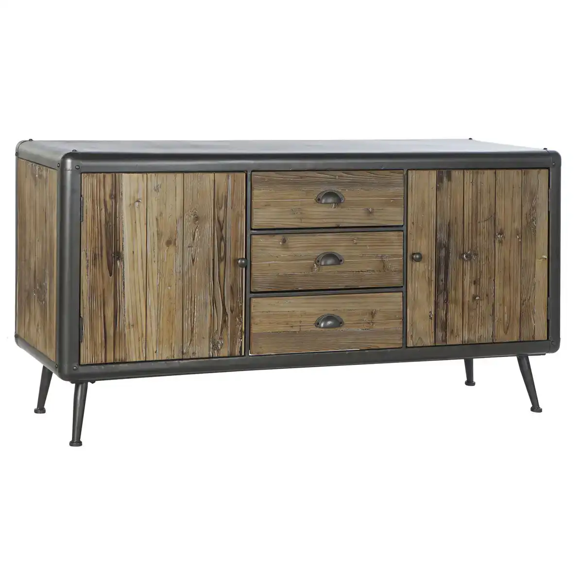 Buffet dkd home decor 144 x 45 x 75 cm sapin naturel metal gris clair_9163. DIAYTAR COTE D'IVOIRE - L'Écrin de Vos Désirs Shopping. Parcourez notre boutique en ligne et explorez des produits minutieusement choisis pour répondre à vos envies les plus exigeantes.