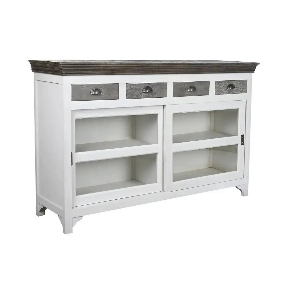 Buffet dkd home decor 165 x 45 7 x 105 4 cm verre gris blanc brun fonce bois de manguier_9593. DIAYTAR COTE D'IVOIRE - L'Art du Shopping Facilité. Naviguez sur notre plateforme en ligne pour découvrir une expérience d'achat fluide et agréable, avec une gamme de produits adaptés à tous.