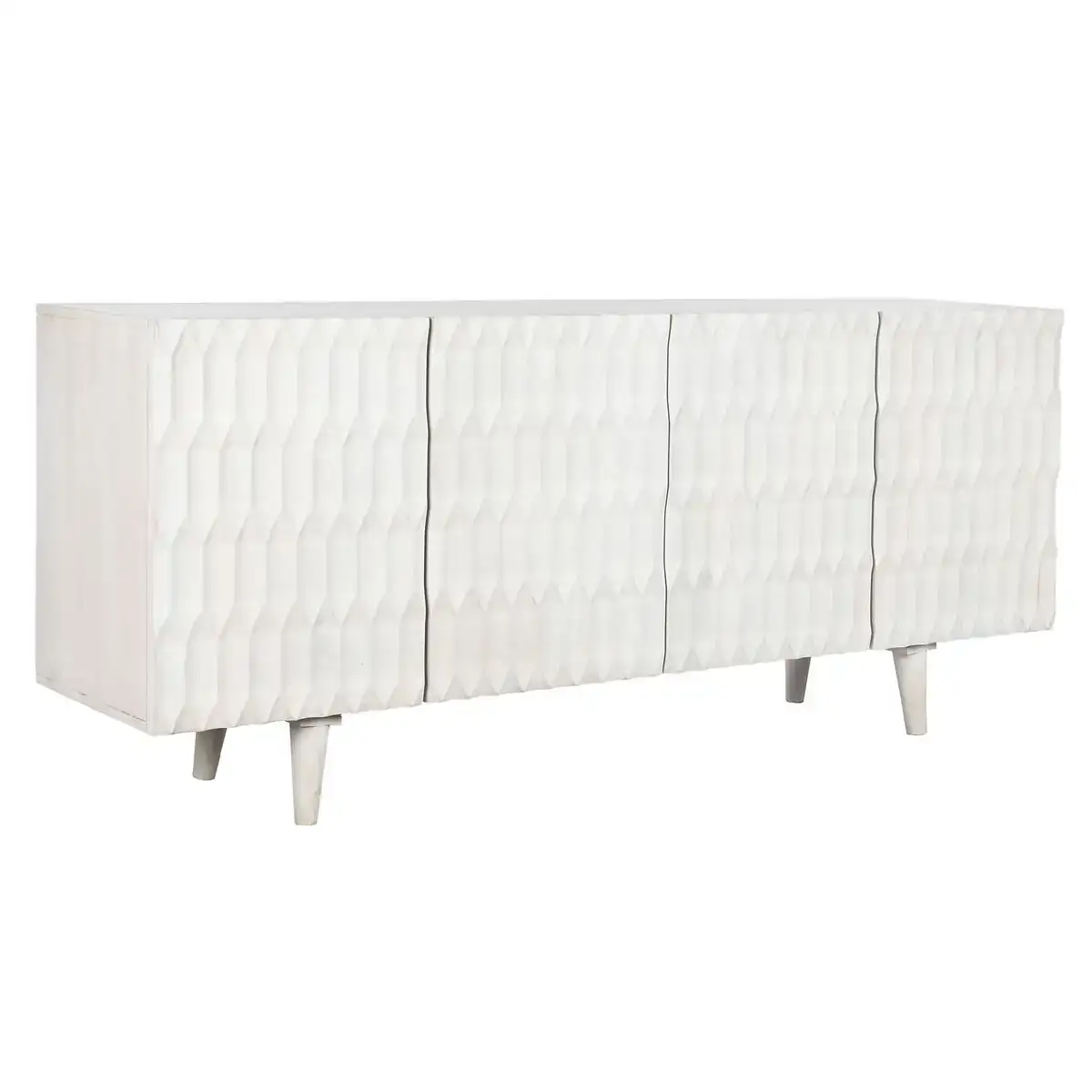 Buffet dkd home decor 177 x 40 x 75 cm blanc bois de manguier_9972. Bienvenue chez DIAYTAR COTE D'IVOIRE - Où Chaque Objet a sa Propre Histoire. Découvrez notre sélection soigneusement choisie et choisissez des produits qui racontent le patrimoine sénégalais.