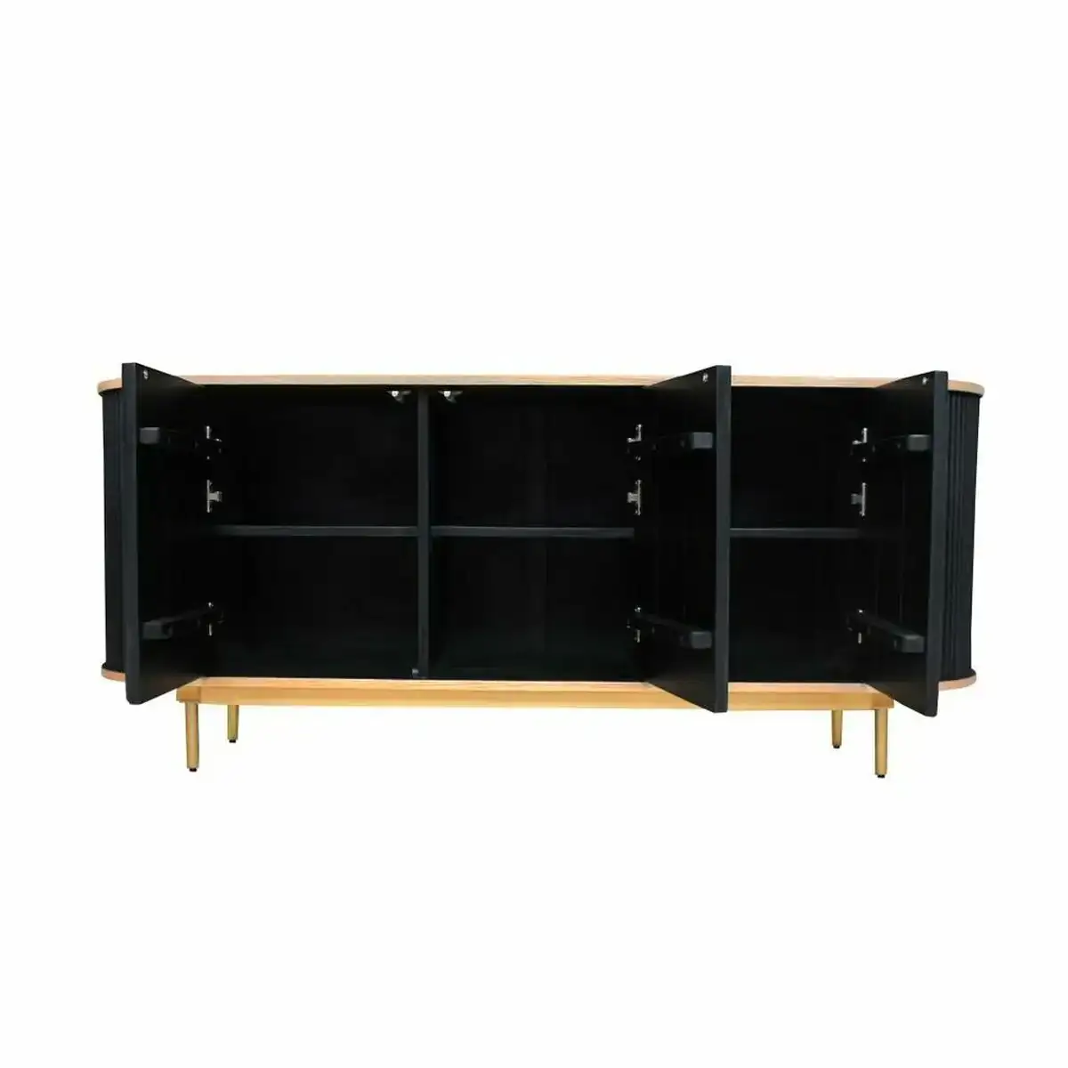 Buffet dkd home decor 177 x 45 x 75 cm naturel noir chene bois de manguier_5946. DIAYTAR COTE D'IVOIRE - Là où Choisir est un Acte d'Amour pour le Côte d'Ivoire. Explorez notre gamme et choisissez des produits qui célèbrent la culture et l'artisanat du pays.