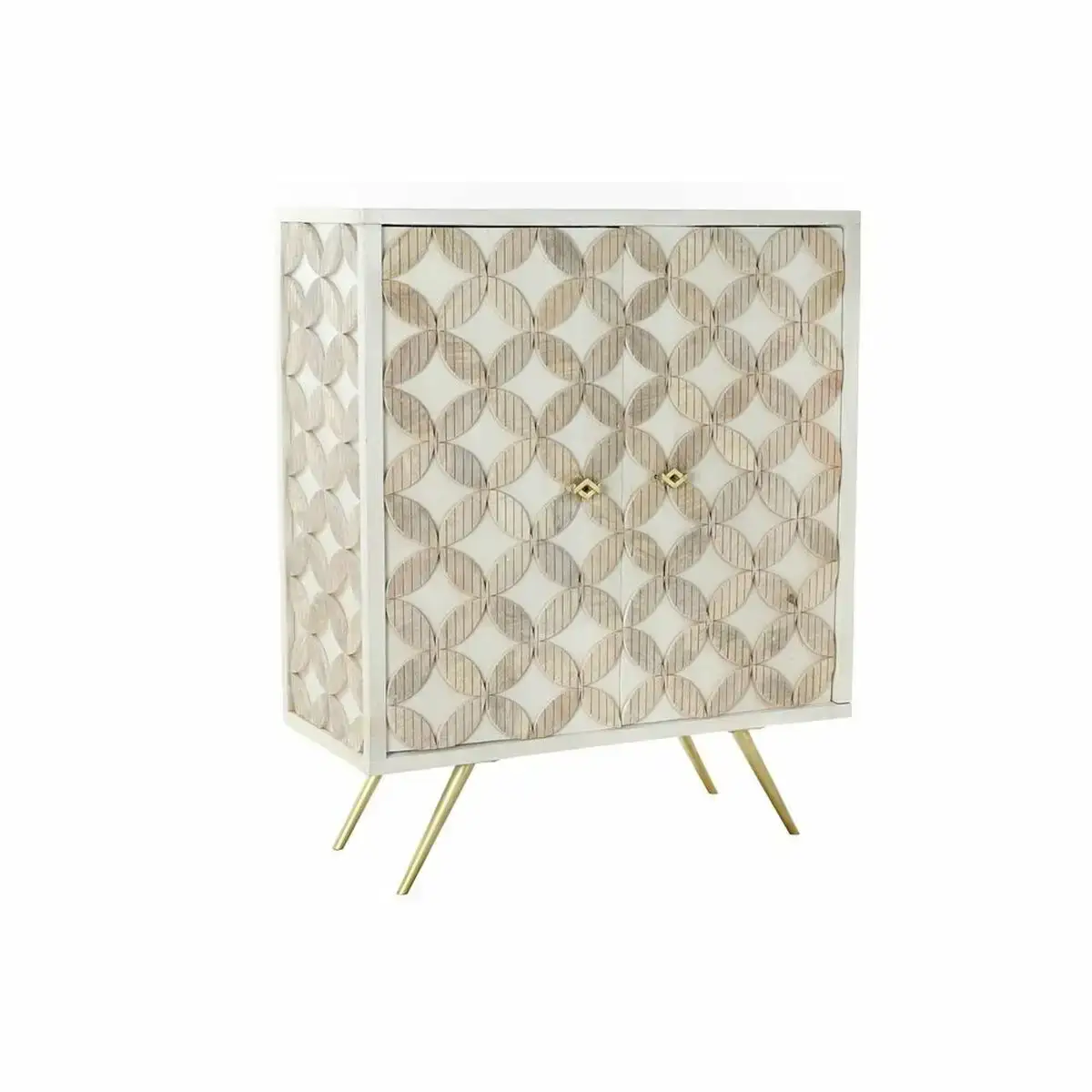 Buffet dkd home decor blanc dore laiton bois de manguier 93 x 41 x 114 5 cm _1681. DIAYTAR COTE D'IVOIRE - Votre Destination Shopping Inspirante. Explorez notre catalogue pour trouver des articles qui stimulent votre créativité et votre style de vie.