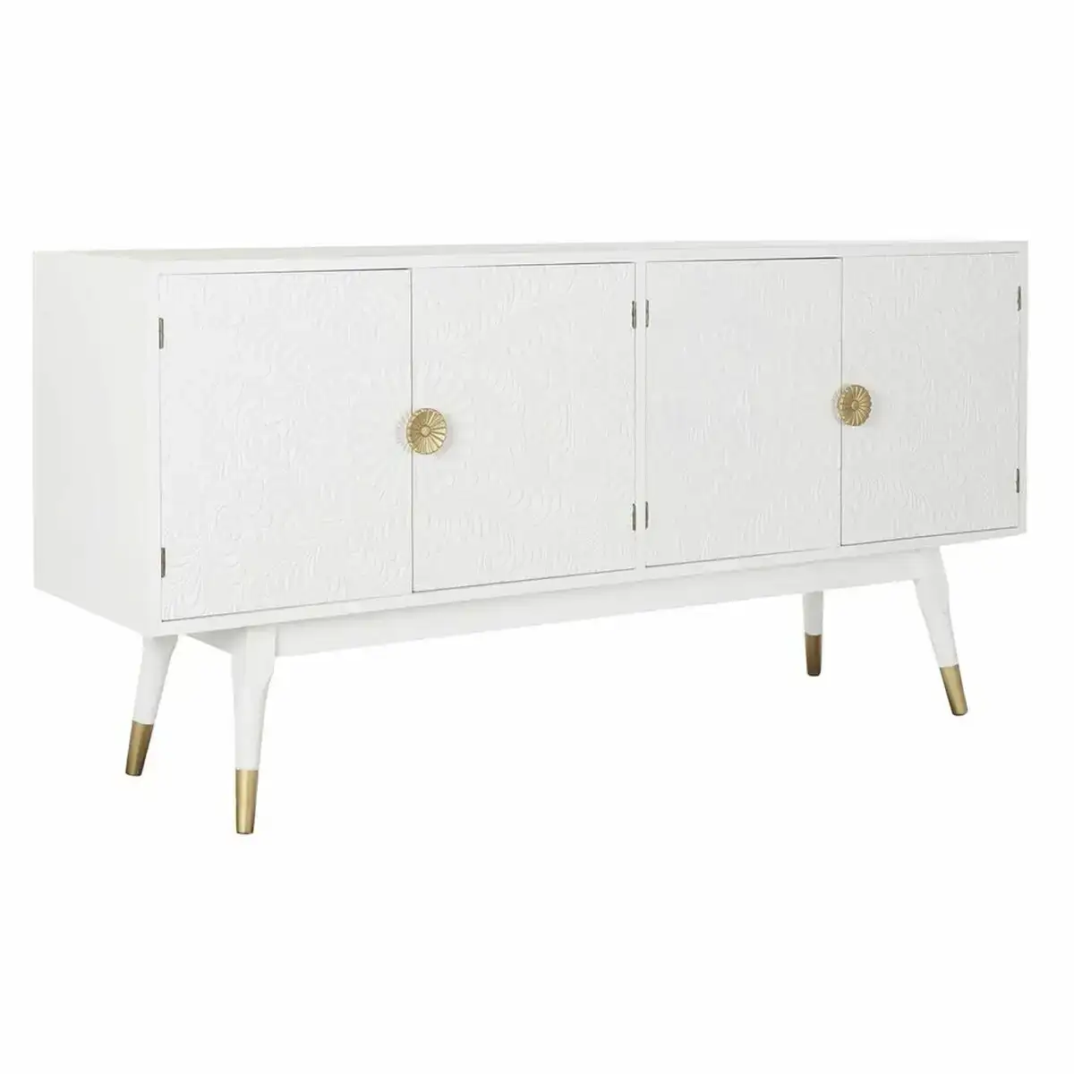 Buffet dkd home decor blanc dore sapin bois mdf 160 x 42 x 80 cm_2469. DIAYTAR COTE D'IVOIRE - Votre Portail Vers l'Exclusivité. Explorez notre boutique en ligne pour découvrir des produits uniques et raffinés, conçus pour ceux qui recherchent l'excellence.