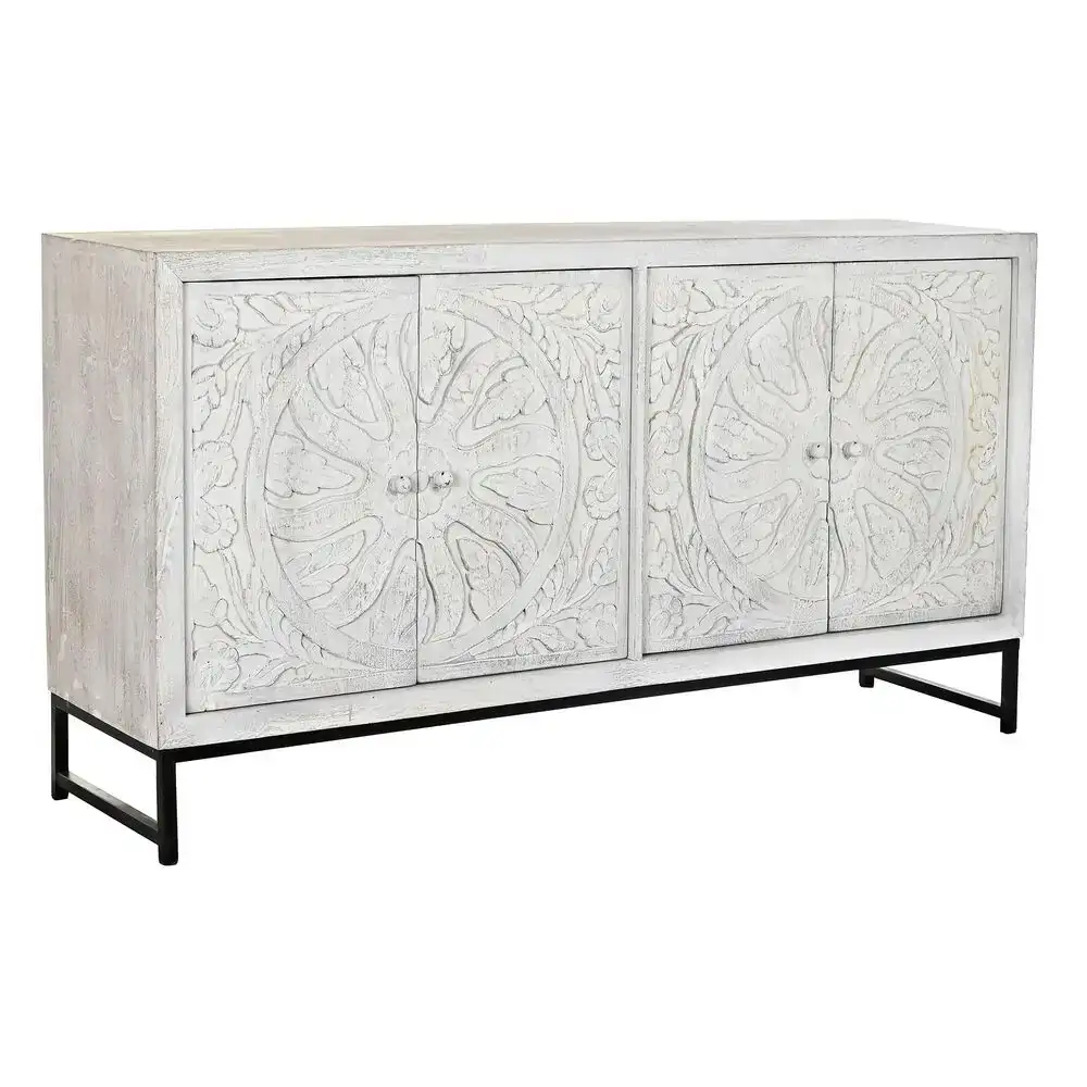 Buffet dkd home decor blanc metal bois de manguier 150 x 38 x 80 cm_6076. Bienvenue sur DIAYTAR COTE D'IVOIRE - Où Chaque Article a son Histoire. Découvrez notre sélection méticuleuse de produits qui racontent l'authenticité et la beauté du Côte d'Ivoire.