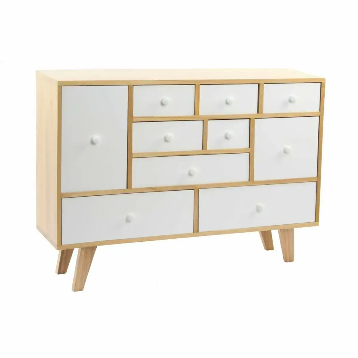 Buffet dkd home decor blanc naturel bois bois de paulownia 95 x 25 x 67 5 cm_4320. Plongez dans l'Univers de DIAYTAR COTE D'IVOIRE - Où la Qualité et la Diversité se rencontrent. Parcourez nos rayons virtuels pour trouver des produits répondant à tous les besoins, du confort de votre foyer.