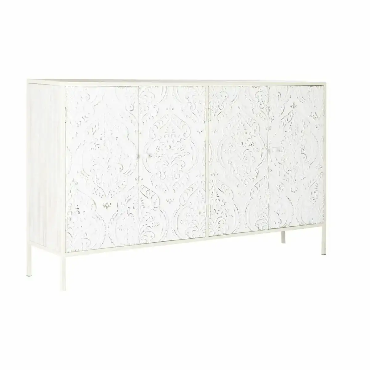 Buffet dkd home decor blanc sapin bois mdf 156 x 35 x 93 cm_5969. DIAYTAR COTE D'IVOIRE - Votre Portail vers l'Extraordinaire. Parcourez nos collections et découvrez des produits qui vous emmènent au-delà de l'ordinaire, créant une expérience de shopping mémorable.