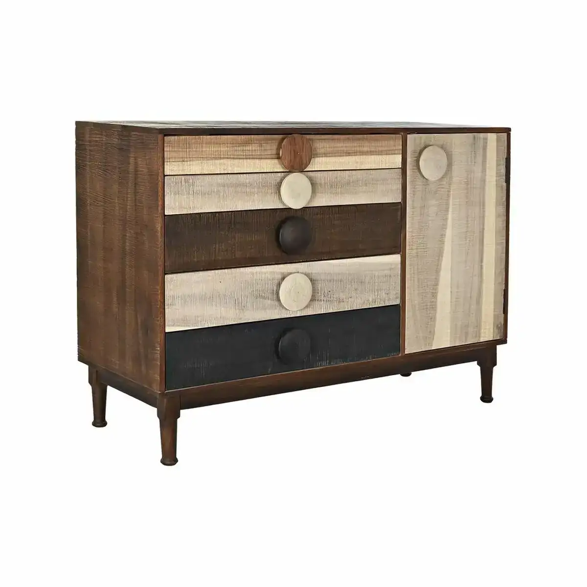 Buffet dkd home decor brun fonce naturel noir beige_8410. DIAYTAR COTE D'IVOIRE - L'Art de Choisir, l'Art de Vivre. Explorez notre univers de produits soigneusement sélectionnés pour vous offrir une expérience shopping riche et gratifiante.