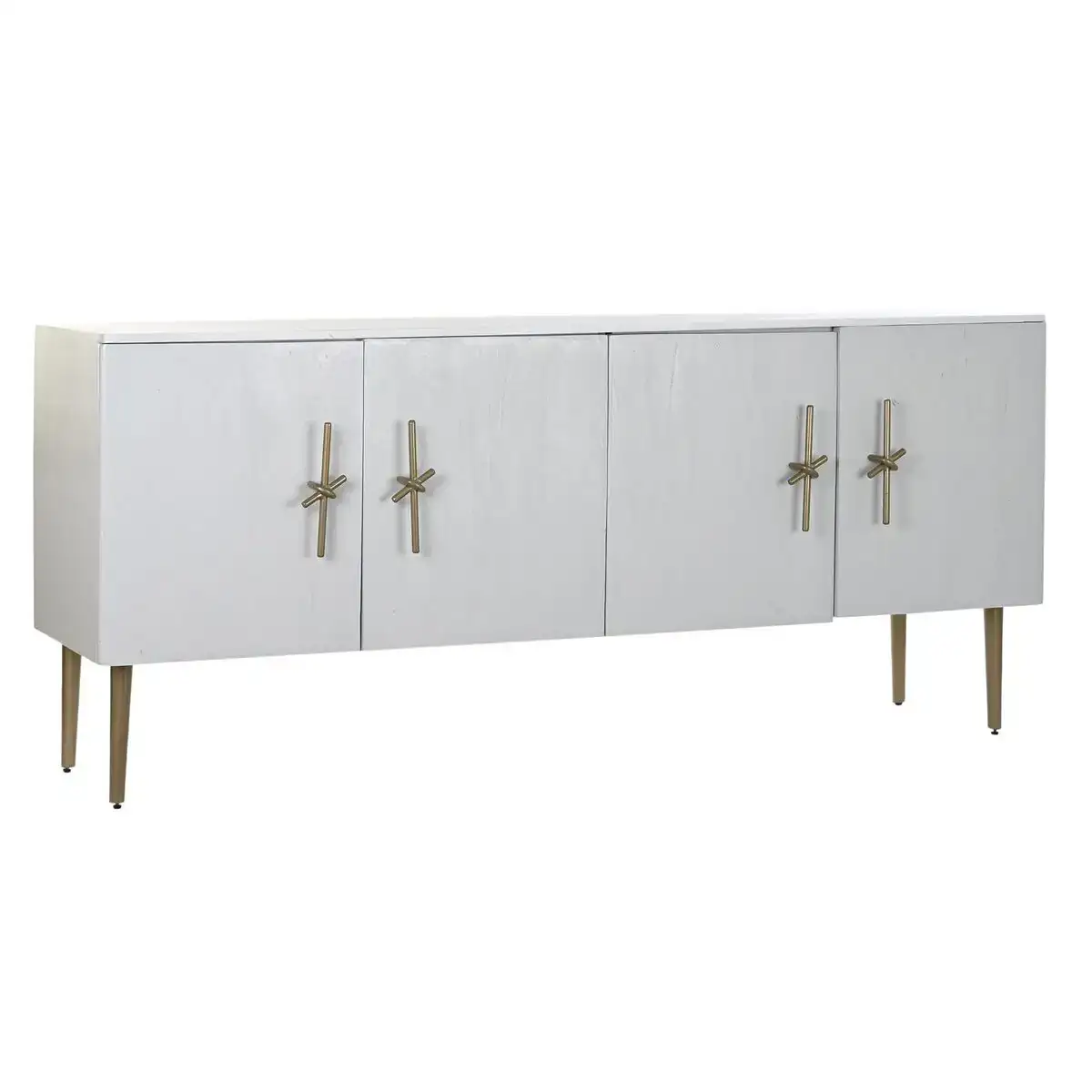 Buffet dkd home decor dore blanc fer bois de manguier 180 x 55 x 81 cm _5863. DIAYTAR COTE D'IVOIRE - Où la Qualité est Notre Engagement. Explorez notre boutique en ligne pour découvrir des produits conçus pour vous apporter satisfaction et plaisir.