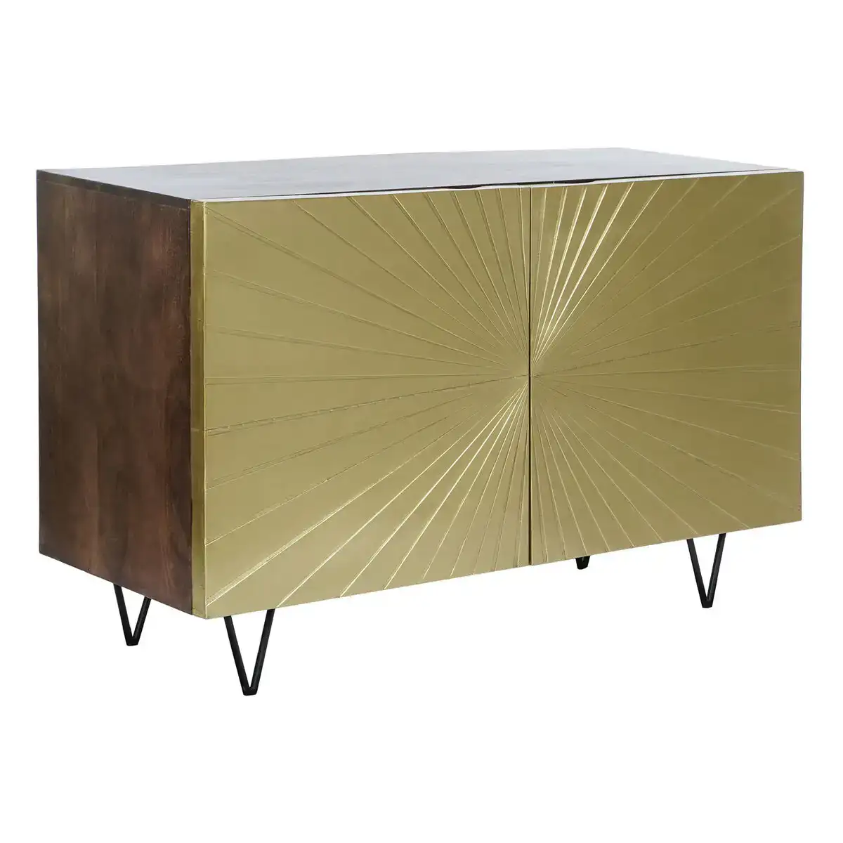 Buffet dkd home decor dore brun fonce bois metal 120 x 45 x 75 cm_9876. Entrez dans l'Univers de DIAYTAR COTE D'IVOIRE - Où Chaque Produit a son Éclat Unique. Explorez notre gamme variée et choisissez des articles qui illuminent votre quotidien.
