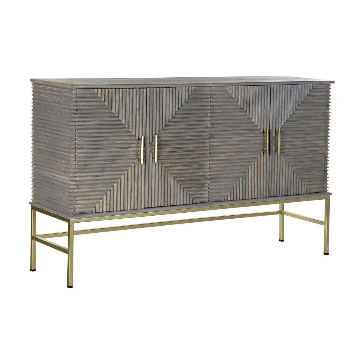 Buffet dkd home decor gris dore laiton bois de manguier 152 x 42 x 91 cm _4415. DIAYTAR COTE D'IVOIRE - Où Choisir Devient une Expérience Personnalisée. Explorez notre boutique en ligne pour découvrir des produits qui s'adaptent à votre style et à votre essence.
