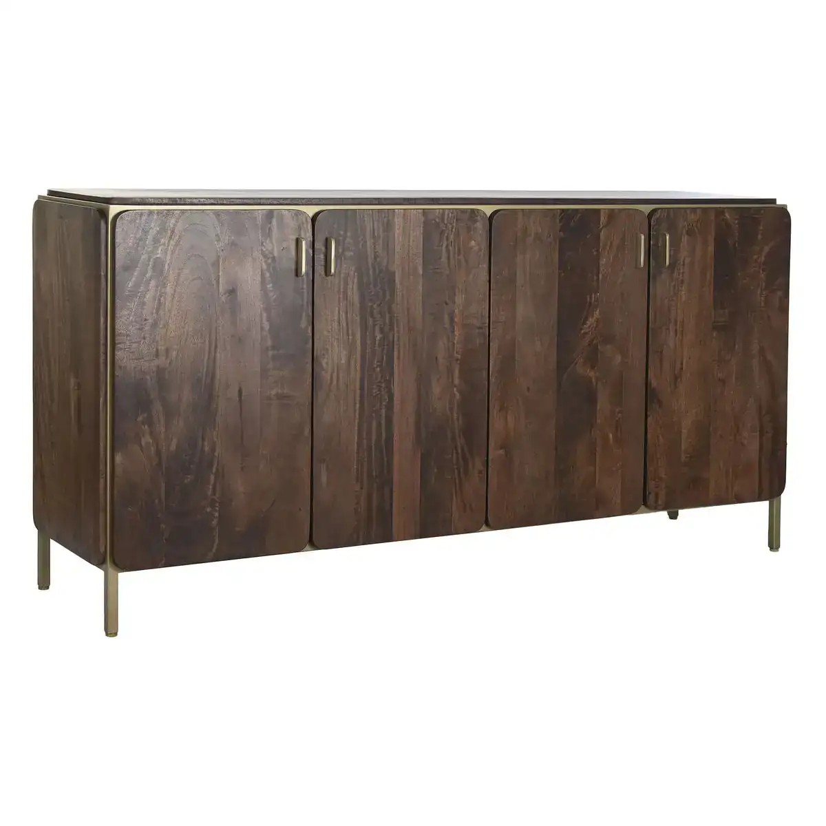 Buffet dkd home decor marron acier bois de manguier 160 x 40 x 81 cm _8349. DIAYTAR COTE D'IVOIRE - Là où Chaque Achat Contribue à un Rêve. Naviguez à travers notre boutique en ligne et soutenez des artisans talentueux tout en acquérant des trésors.