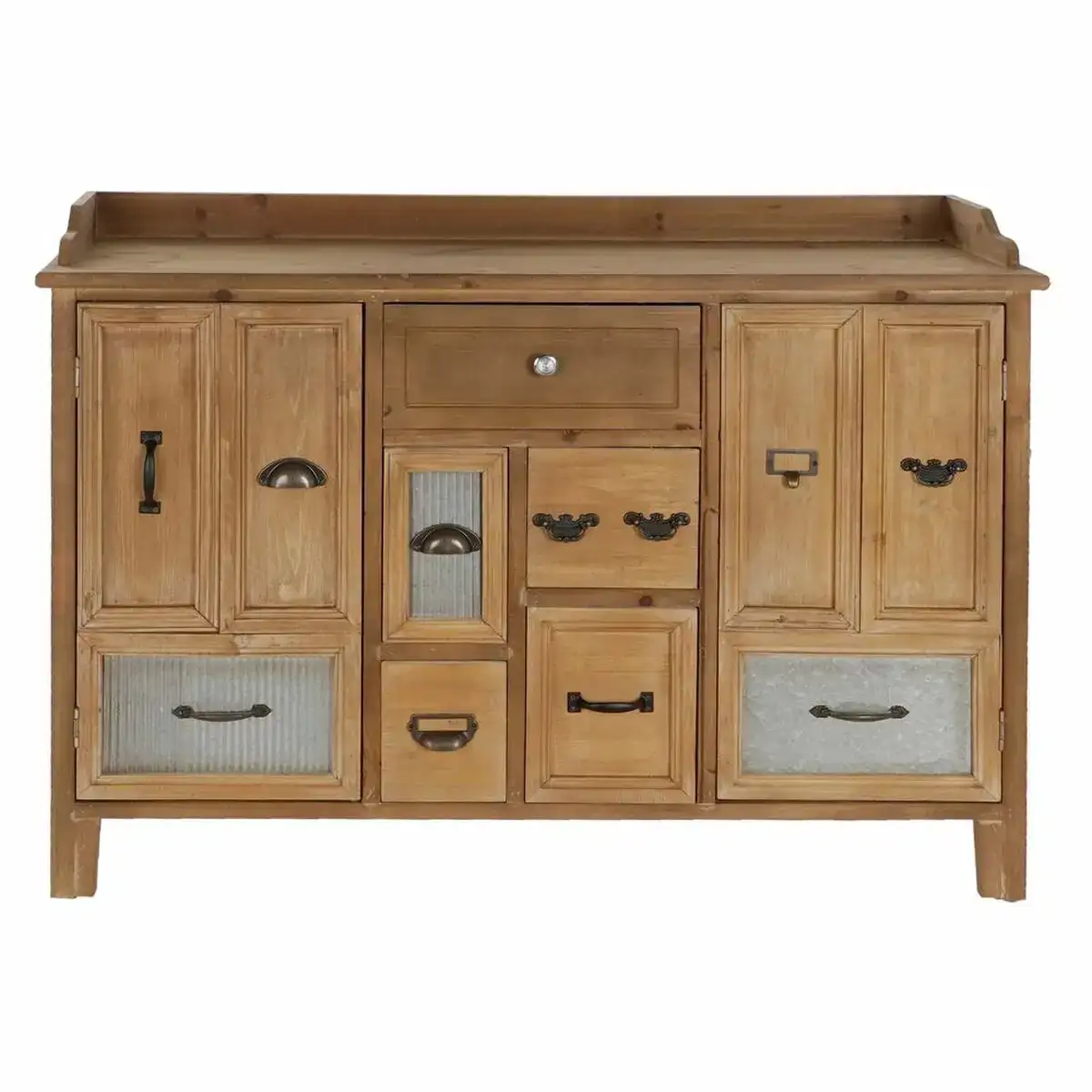 Buffet dkd home decor marron noir gris naturel bois metal 116 x 35 x 82 cm_2093. DIAYTAR COTE D'IVOIRE - L'Art de Vivre avec Authenticité. Explorez notre gamme de produits artisanaux et découvrez des articles qui apportent une touche unique à votre vie.
