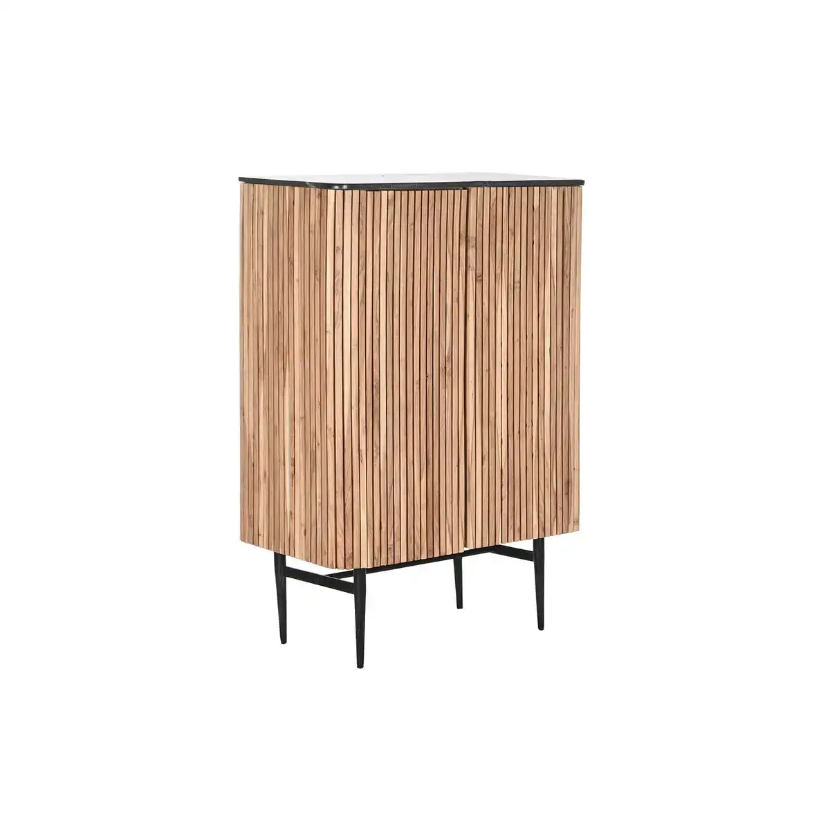Buffet dkd home decor marron noir naturel marbre acacia 85 x 45 x 130 cm_7019. DIAYTAR COTE D'IVOIRE - Où le Shopping Devient une Aventure Culturelle. Plongez dans notre univers de produits qui célèbrent l'héritage et l'artisanat du Côte d'Ivoire.