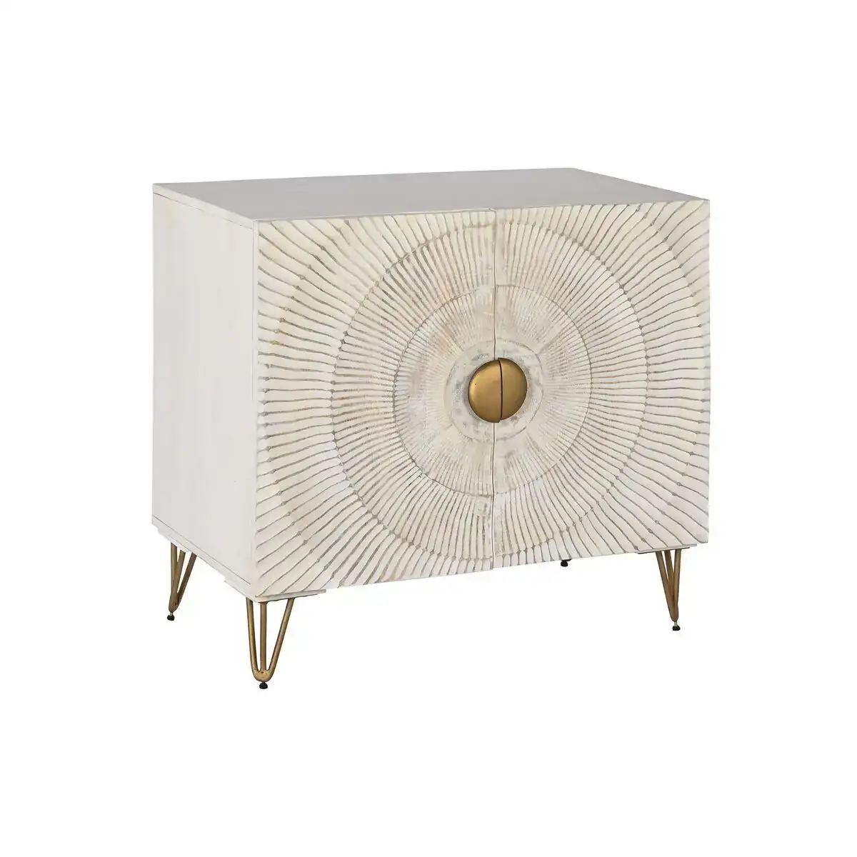 Buffet dkd home decor metal bois de manguier blanc noir dore 81 x 45 x 75 cm_7264. DIAYTAR COTE D'IVOIRE - Là où Chaque Achat Contribue à un Rêve. Naviguez à travers notre boutique en ligne et soutenez des artisans talentueux tout en acquérant des trésors.