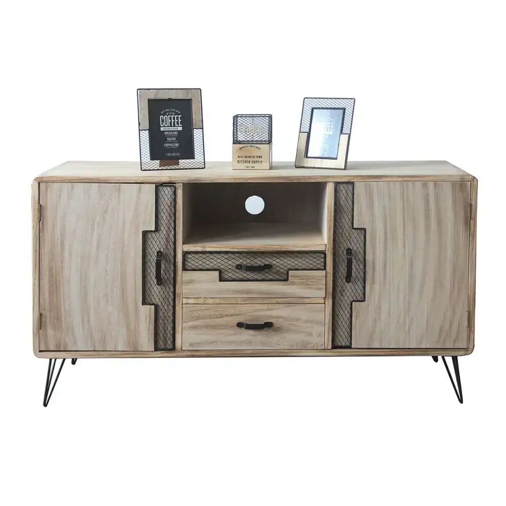 Buffet dkd home decor metal bois de paulownia 120 x 41 x 65 cm _9589. DIAYTAR COTE D'IVOIRE - Où la Qualité et la Diversité Fusionnent. Explorez notre boutique en ligne pour découvrir une gamme variée de produits qui incarnent l'excellence et l'authenticité.