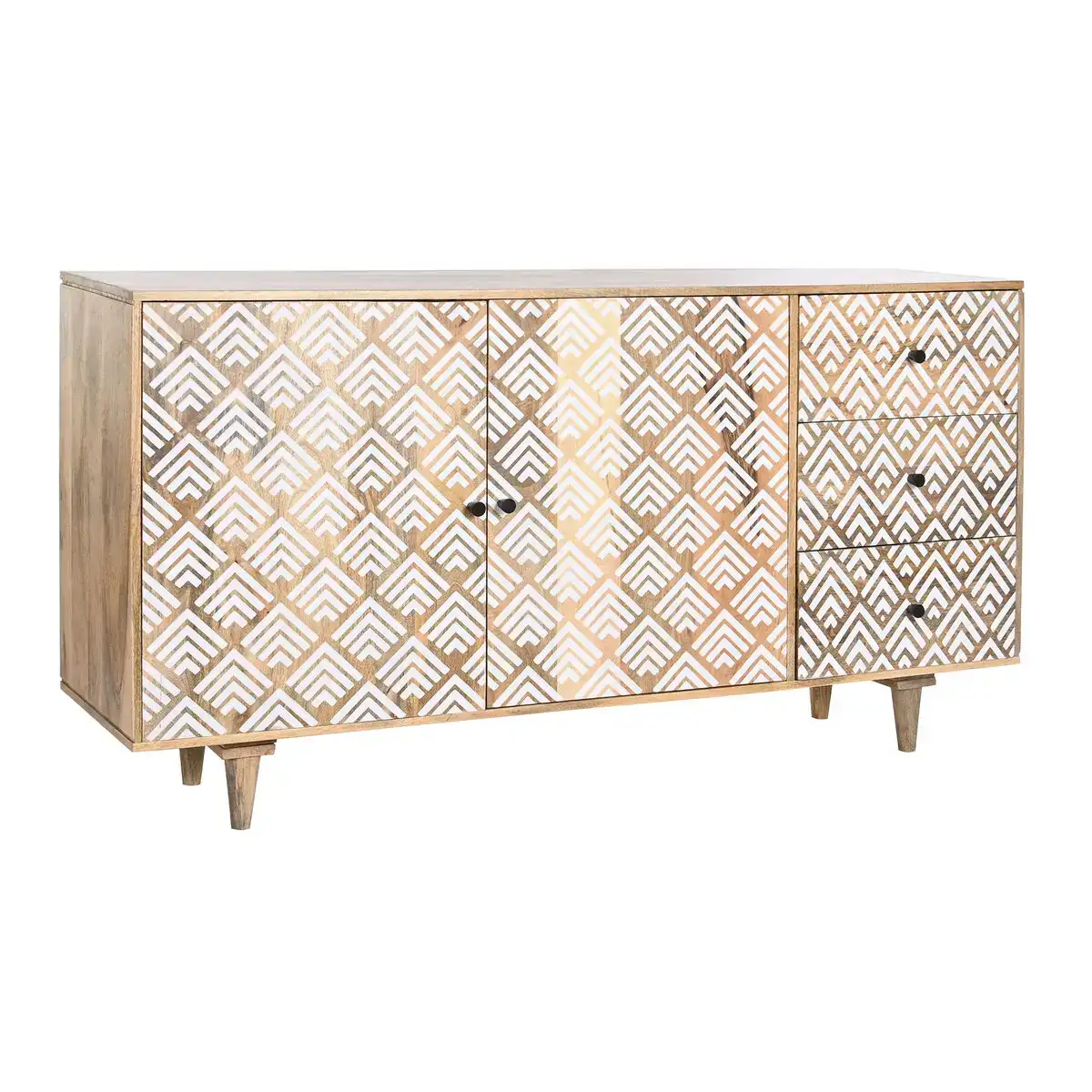 Buffet dkd home decor naturel blanc bois de manguier 160 x 40 x 85 cm _5281. Bienvenue chez DIAYTAR COTE D'IVOIRE - Votre Plateforme Shopping pour Tous. Découvrez un large éventail de produits qui célèbrent la diversité et la beauté du Côte d'Ivoire.