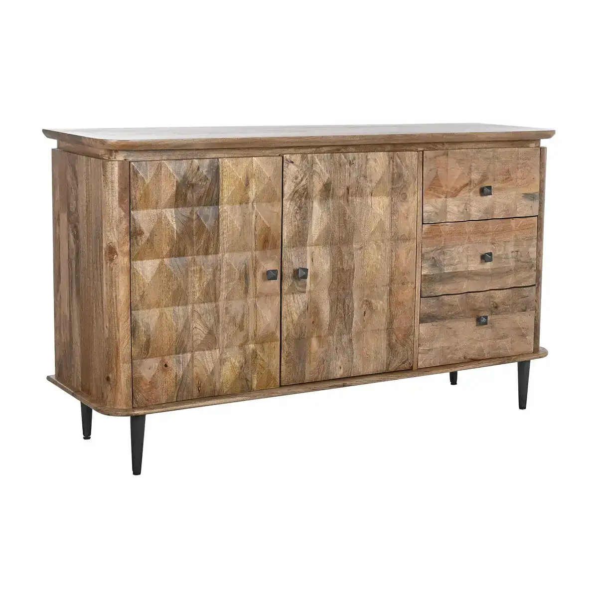 Buffet dkd home decor naturel noir metal bois de manguier 140 x 40 x 82 cm _1487. DIAYTAR COTE D'IVOIRE - Votre Destination Shopping Éthique. Parcourez notre gamme et choisissez des articles qui respectent l'environnement et les communautés locales.