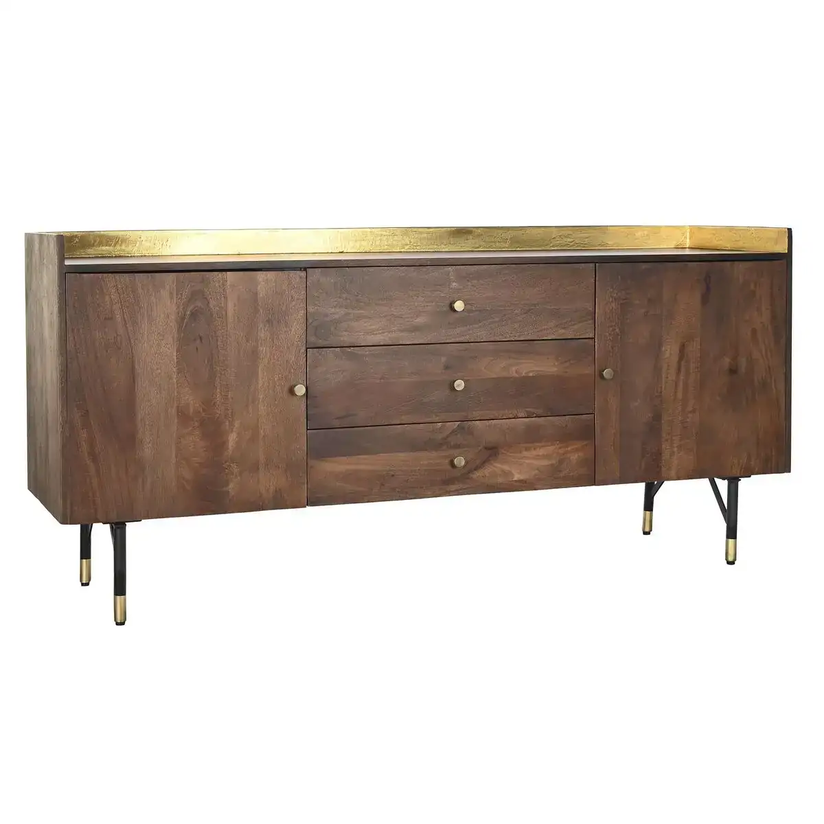 Buffet dkd home decor noir dore metal brun fonce bois de manguier 170 x 45 x 78 cm _6690. Bienvenue chez DIAYTAR COTE D'IVOIRE - Où Chaque Produit a son Histoire. Plongez dans notre sélection diversifiée et découvrez des articles qui racontent le riche patrimoine sénégalais.