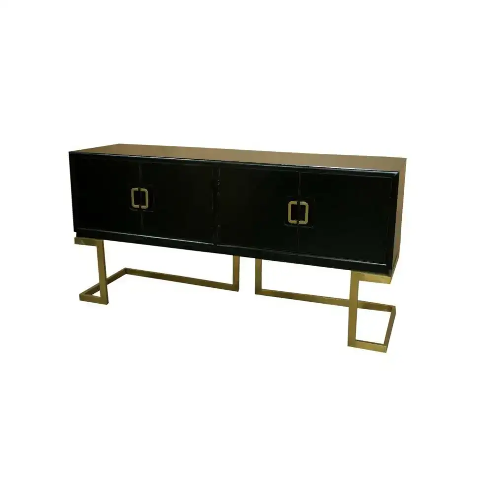 Buffet dkd home decor noir metal peuplier 180 x 50 x 90 cm _7343. DIAYTAR COTE D'IVOIRE - Votre Passage vers l'Éclat et la Beauté. Explorez notre boutique en ligne et trouvez des produits qui subliment votre apparence et votre espace.