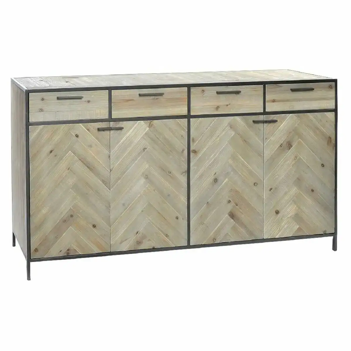 Buffet dkd home decor noir naturel metal sapin 160 x 42 x 85 cm_8243. Entrez dans l'Univers de DIAYTAR COTE D'IVOIRE - Où la Tradition S'unit à la Modernité. Explorez notre sélection pour trouver des produits qui allient héritage et innovation.