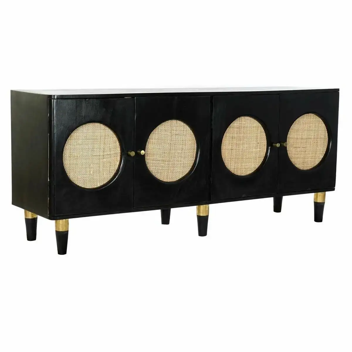 Buffet dkd home decor noir naturel rotin bois de manguier 150 x 40 x 65 cm _5820. Bienvenue sur DIAYTAR COTE D'IVOIRE - Votre Source de Trouvailles Uniques. Explorez nos rayons virtuels pour dénicher des trésors que vous ne trouverez nulle part ailleurs, allant des trésors artisanaux aux articles tendance.