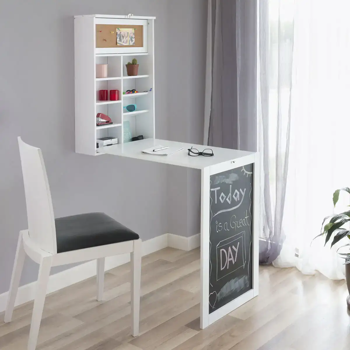 Bureau mural rabattable woldy innovagoods_5152. DIAYTAR COTE D'IVOIRE - Votre Boutique en Ligne, Votre Choix Illimité. Parcourez nos rayons et découvrez des produits qui vous inspirent, de la mode à la maison et bien plus.