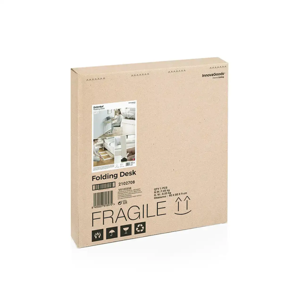 Bureau pliant dolenkaf innovagoods_9924. DIAYTAR COTE D'IVOIRE - Où Choisir est un Acte de Création. Naviguez à travers notre plateforme et choisissez des produits qui complètent votre histoire personnelle.