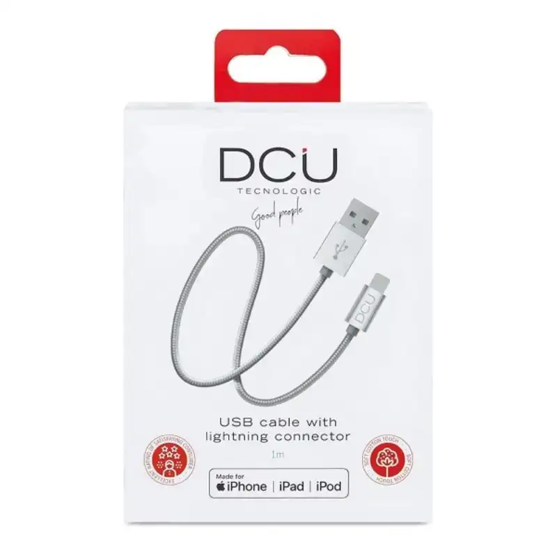 Cable de chargement usb lightning iphone dcu argente 1 m_3521. DIAYTAR COTE D'IVOIRE - Votre Paradis Shopping au Cœur du Côte d'Ivoire. Explorez notre boutique en ligne et découvrez des produits conçus pour enchanter chaque aspect de votre vie.