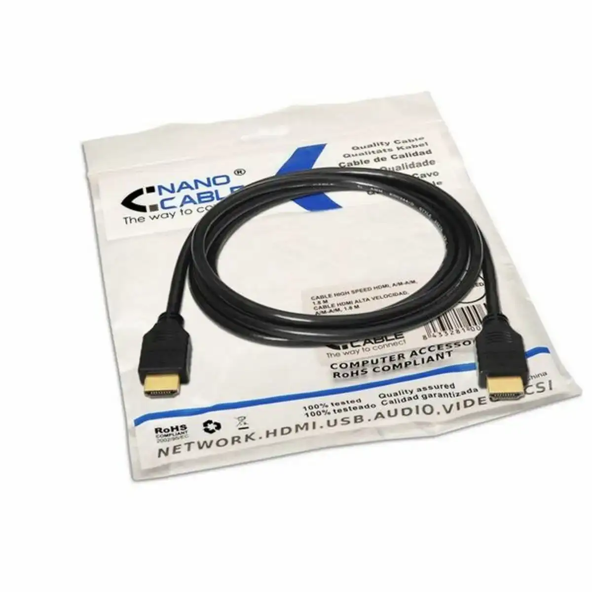 Cable hdmi nanocable 10 15 1702 1 8 m v1 4 male vers male_5353. DIAYTAR COTE D'IVOIRE - L'Artisanat à Portée de Clic. Découvrez notre boutique en ligne pour trouver des produits uniques qui célèbrent la créativité et l'artisanat sénégalais.