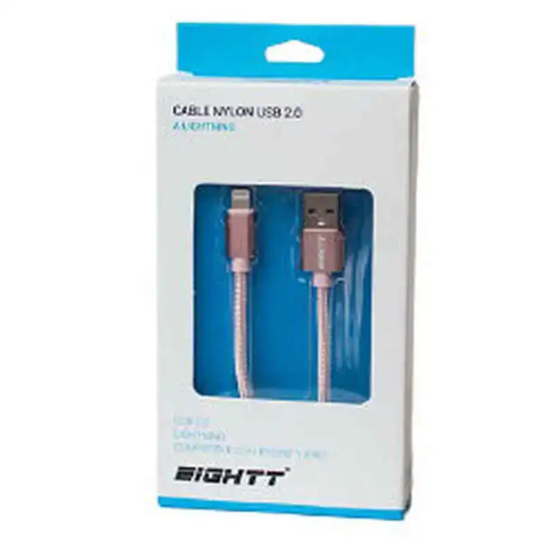 Cable lightning eightt 1 m rose_9317. DIAYTAR COTE D'IVOIRE - L'Univers de l'Élégance Accessible. Plongez dans notre catalogue et choisissez des produits qui allient sophistication et accessibilité pour un shopping exquis.