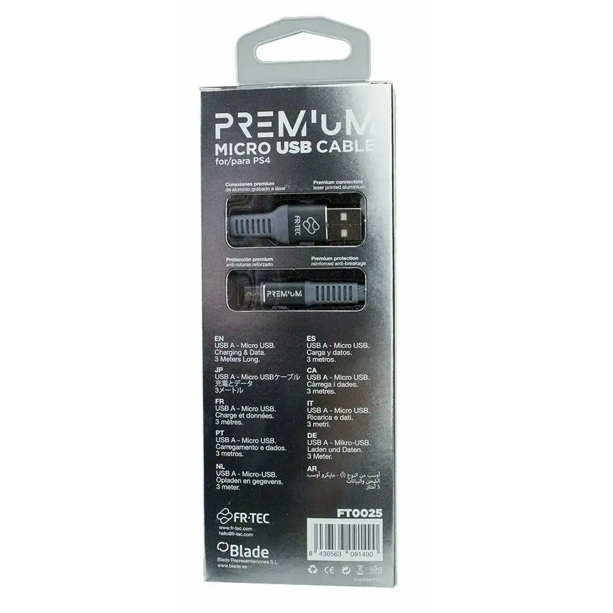 Cable micro usb vers usb fr tec ft0025 bleu 3 m_7434. DIAYTAR COTE D'IVOIRE - L'Art de Vivre en Couleurs et en Styles. Parcourez notre sélection et trouvez des articles qui reflètent votre personnalité et votre goût pour la vie.