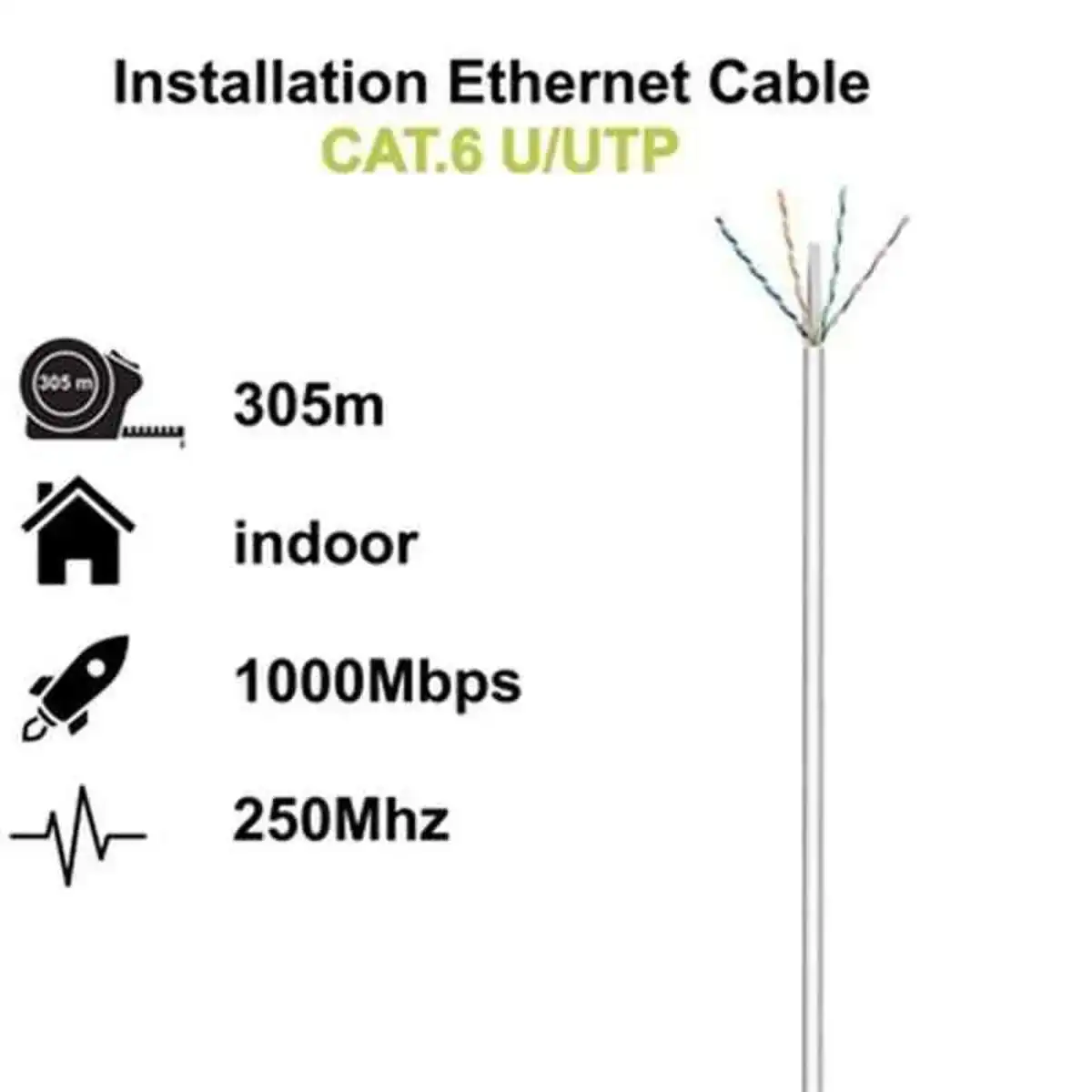 Cable reseau rigide utp 6eme categorie ewent 305 m _3616. DIAYTAR COTE D'IVOIRE - L'Art de Vivre le Shopping Authentique. Découvrez notre boutique en ligne et trouvez des produits qui célèbrent la culture et l'héritage du Côte d'Ivoire.